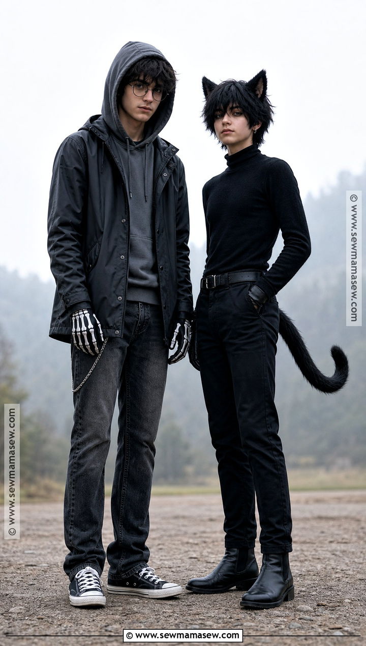 Wybie And Black Cat Costume - 30 coraline couple costume ideas
