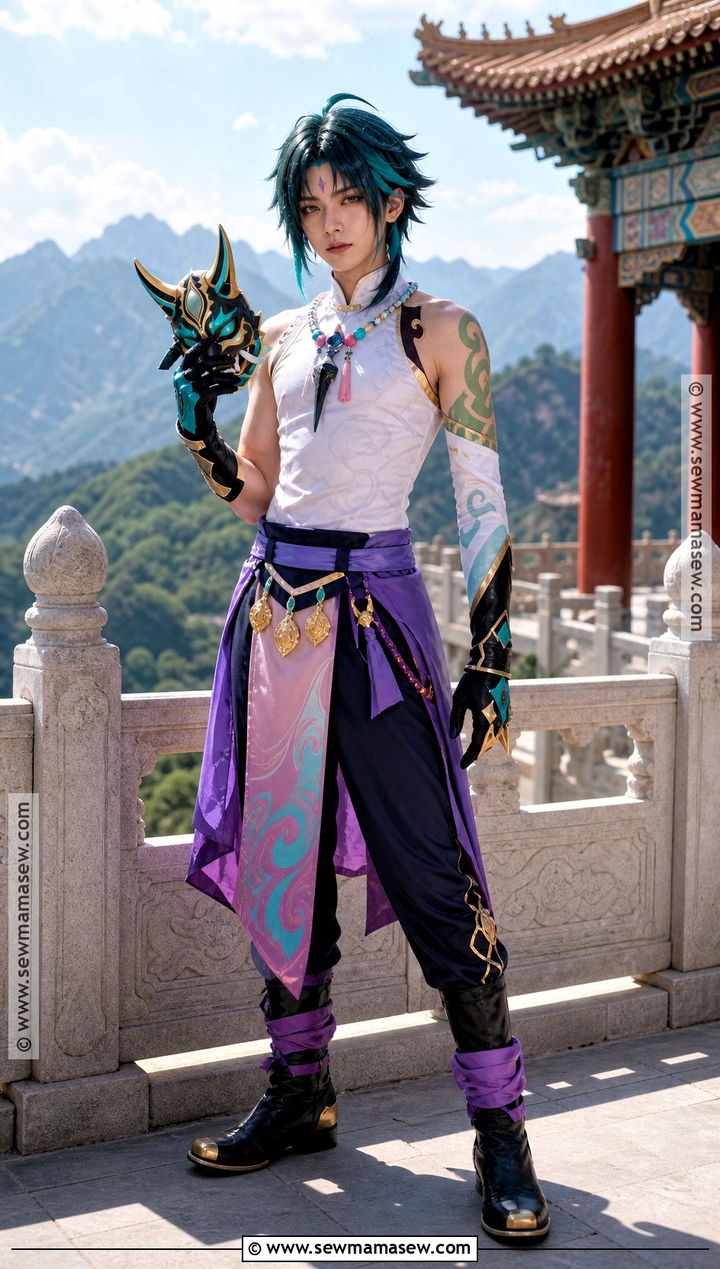 Xiao Cosplay With White And Purple Outfit - 30 genshin cosplays
