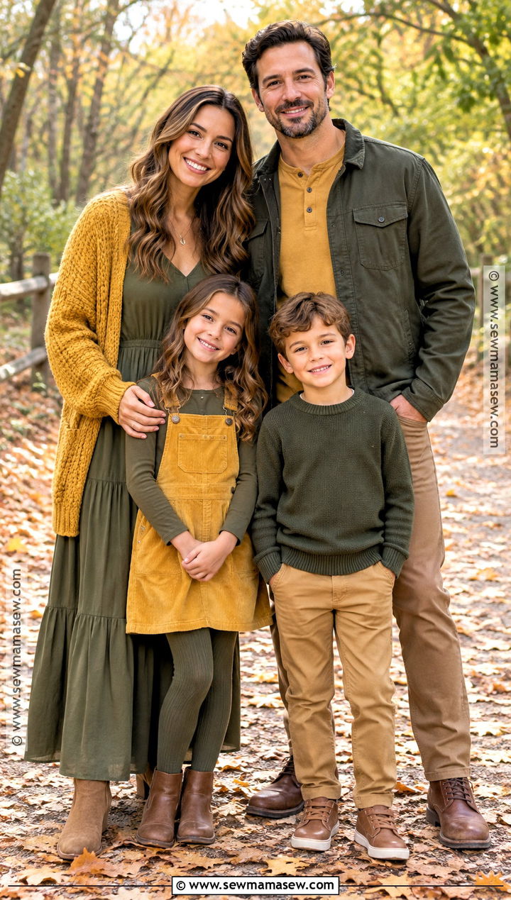 Yellow And Olive Green Family Photo Outfits - 15 yellow fall family photo outfits