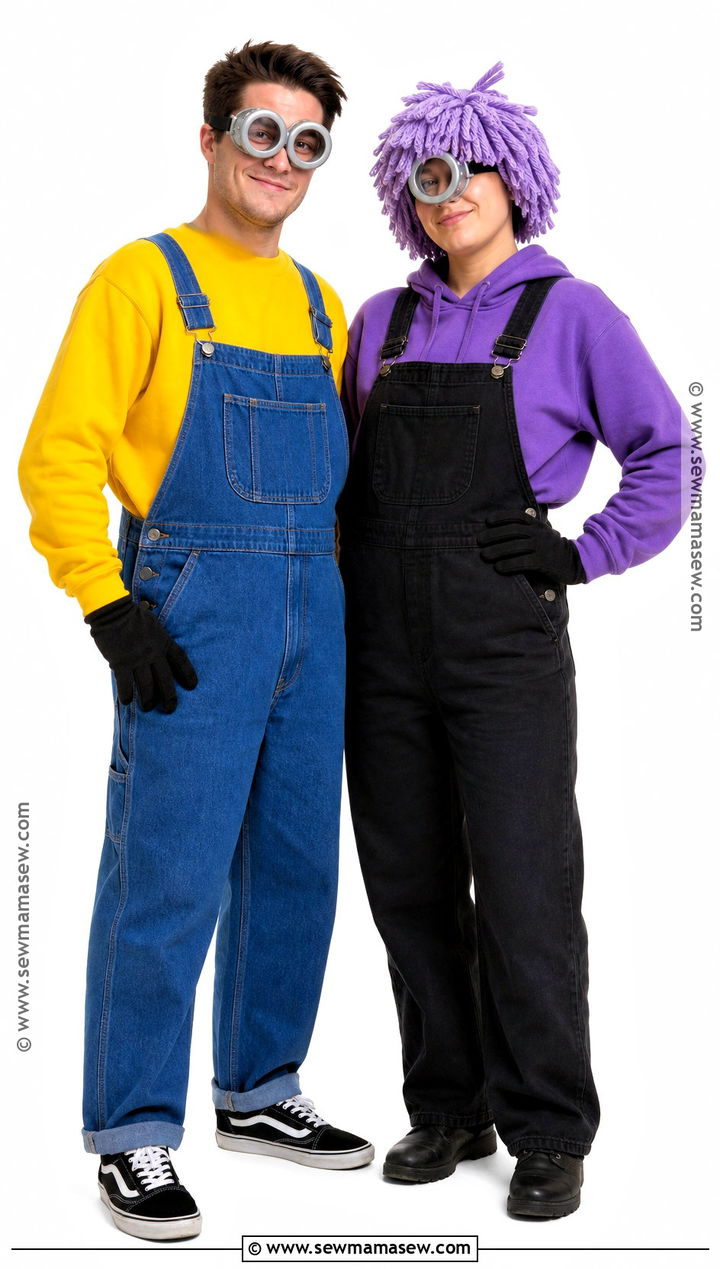 Yellow And Purple Minion Duo Costume - 45 minions costume ideas