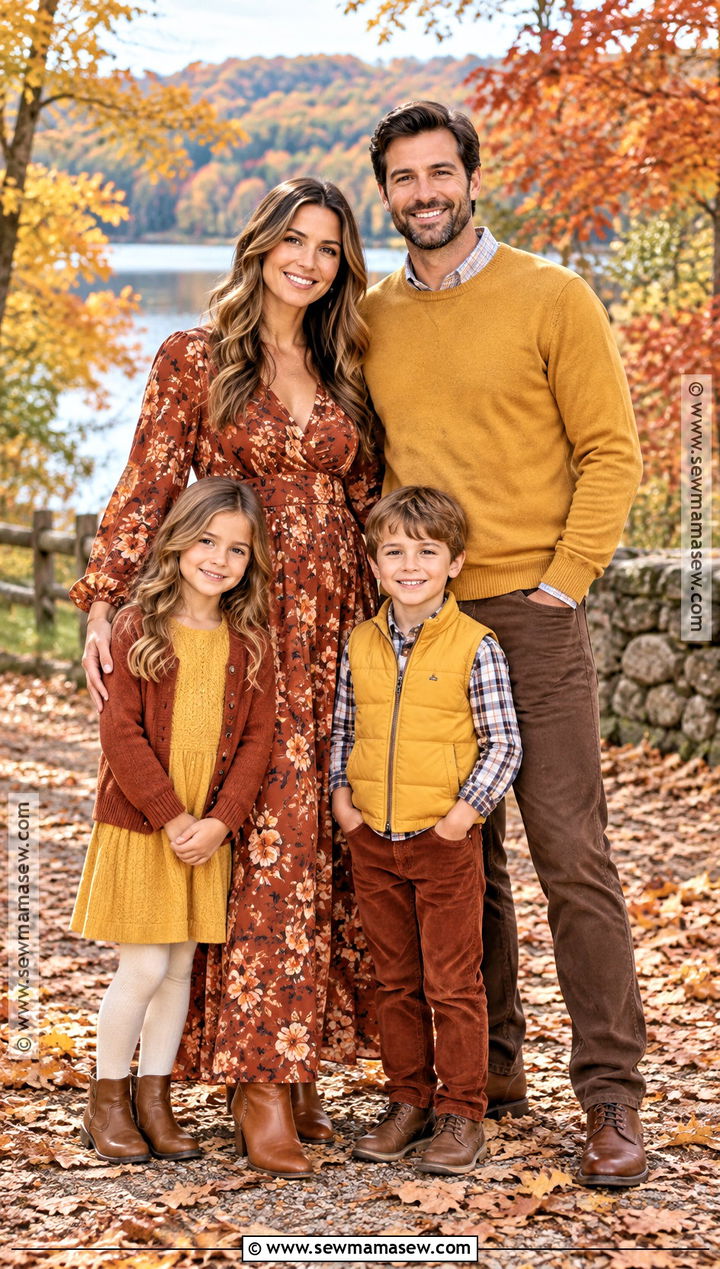 Yellow And Rust Family Photo Outfits - 15 yellow fall family photo outfits