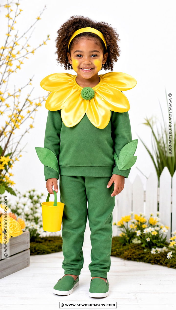 Yellow Buttercup Flower Costume For Kids - 30 flower costume ideas for kids