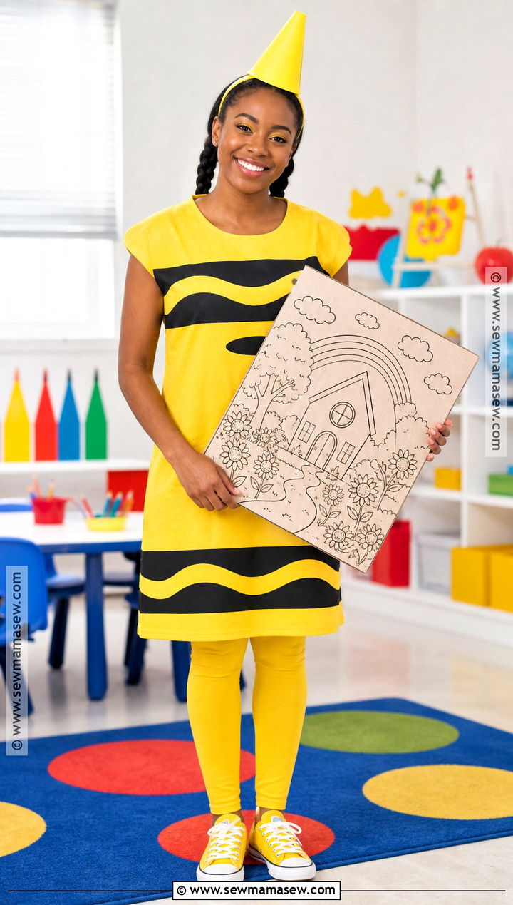 Yellow Crayon Costume - 30 Yellow Halloween Costumes