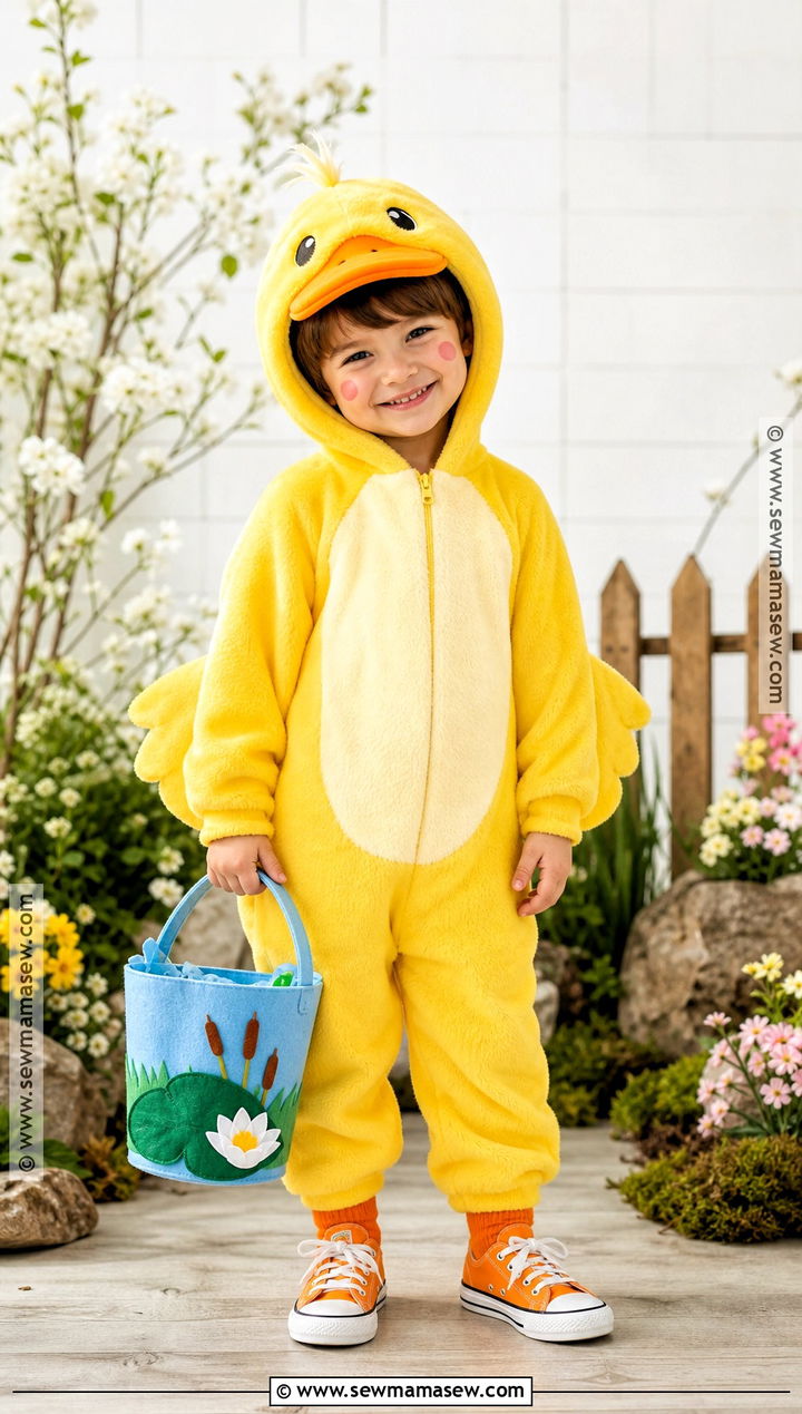 Yellow Duck Costume With Webbed Feet - 35 animal costumes for kids