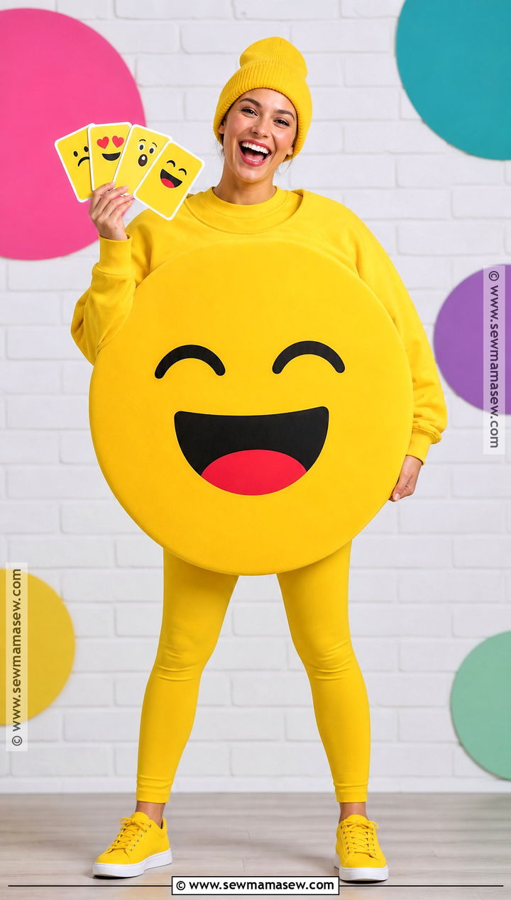 Yellow Emoji Costume - 30 Yellow Halloween Costumes