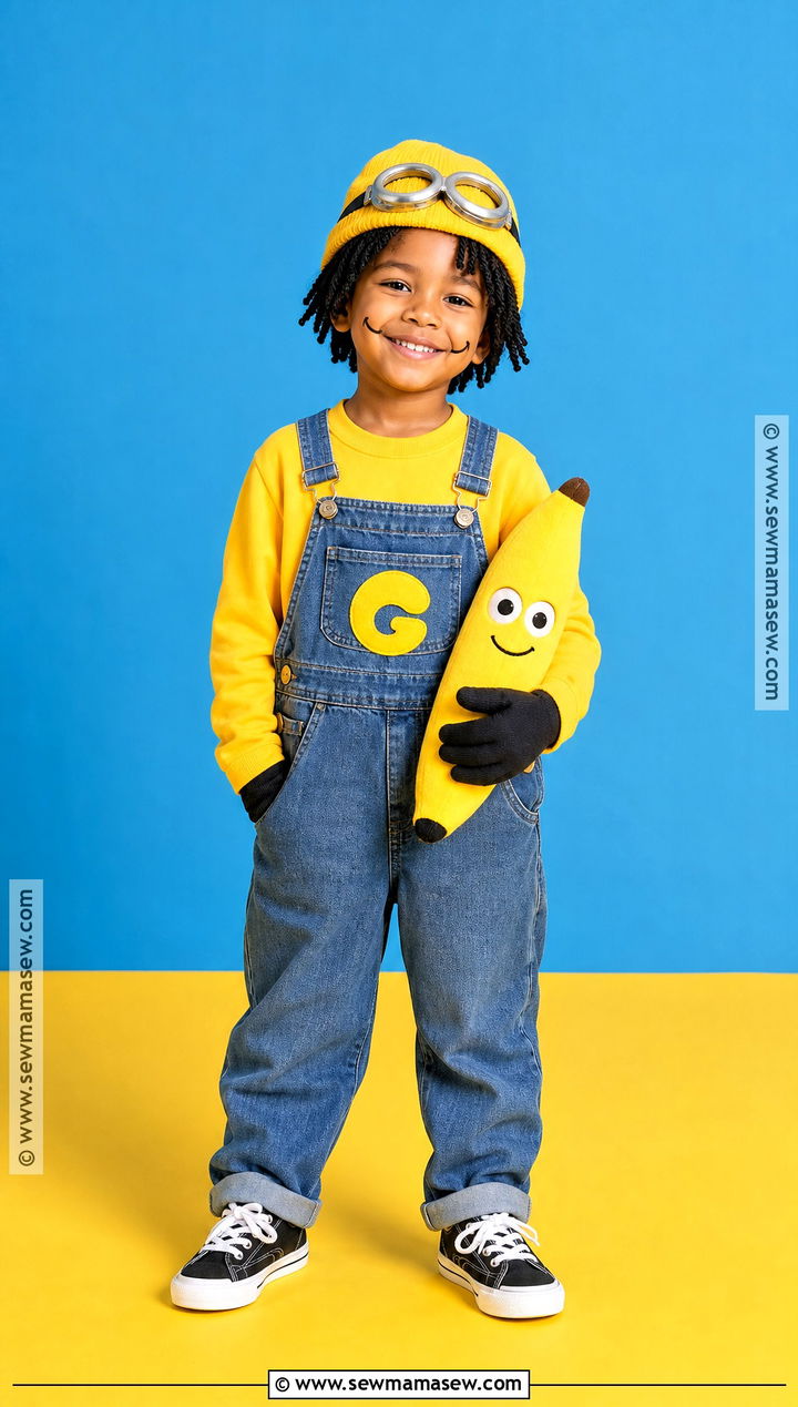 Yellow Minion Costume With Overalls - 40 kids costumes