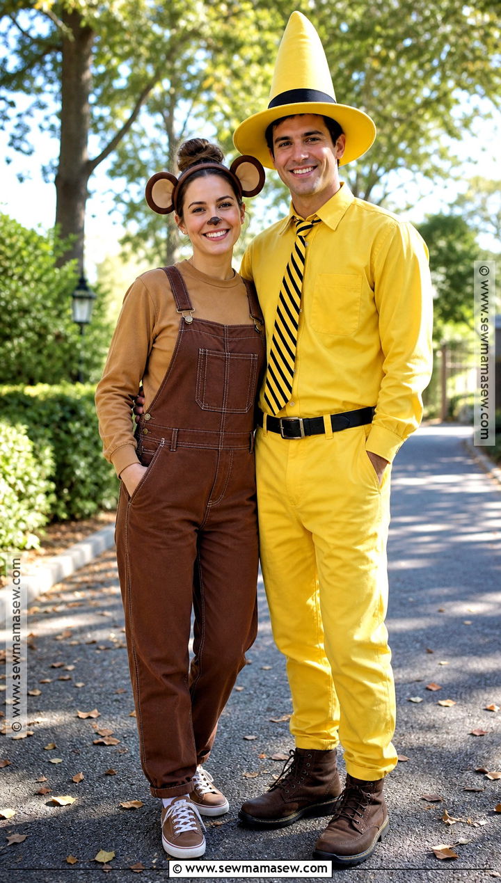 Yellow Overalls Curious George Couple Costume - 35 curious george couple costume ideas