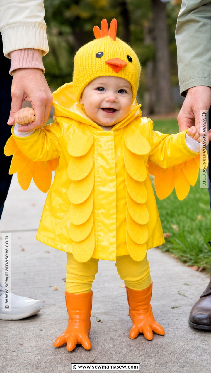Yellow Raincoat Baby Chicken Costume - 30 baby chicken costume ideas