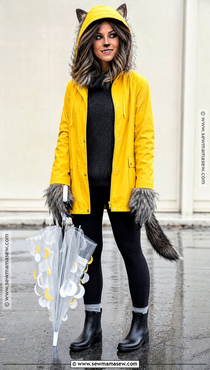 Yellow Raincoat Werewolf Costume - 30 werewolf costume ideas for females