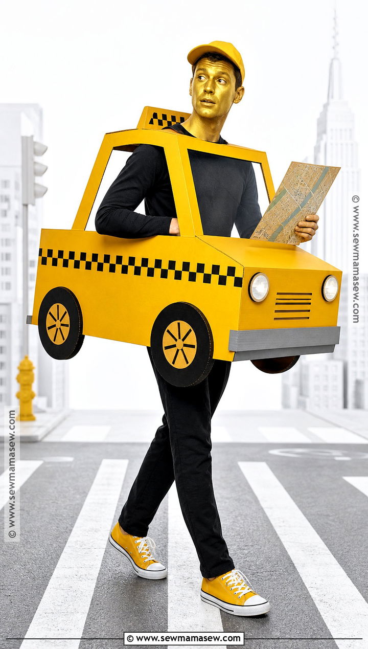 Yellow Taxi Car Costume - 30 car costume ideas
