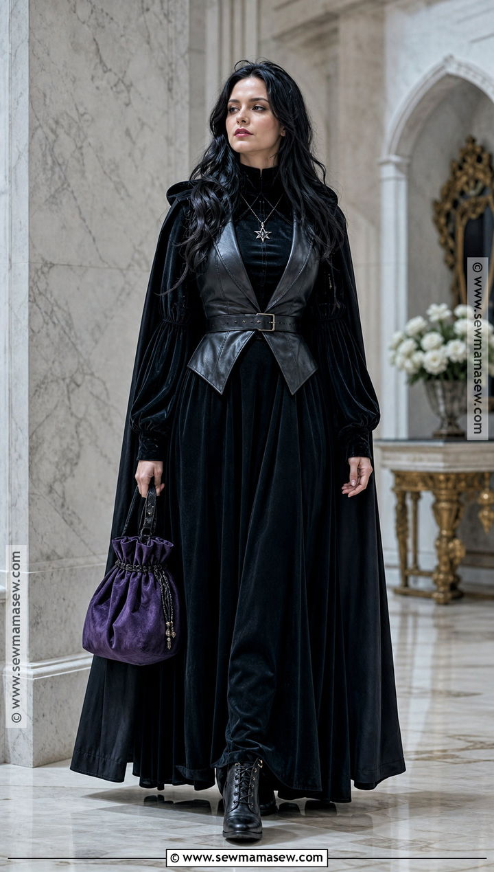 Yennefer Costume With Wavy Black Hair - 30 halloween costumes women black hair