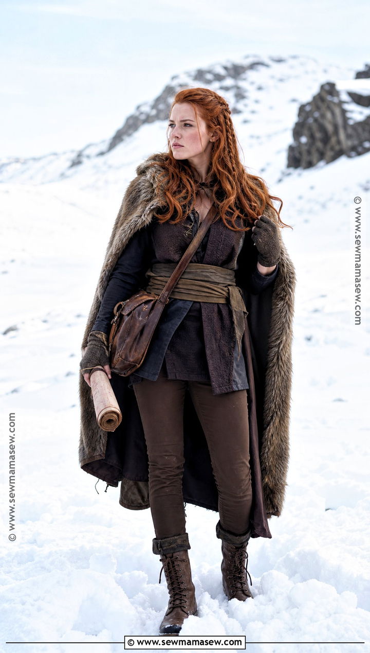 Ygritte Costume With Faux Fur Layers - 30 ginger hair costume ideas