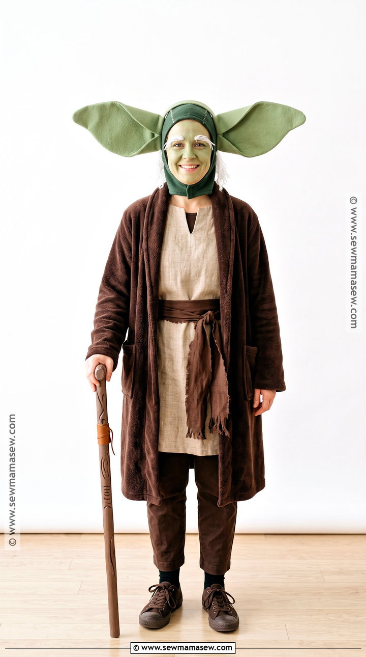 Yoda Costume With Cardboard Ears - 35 yoda costume ideas