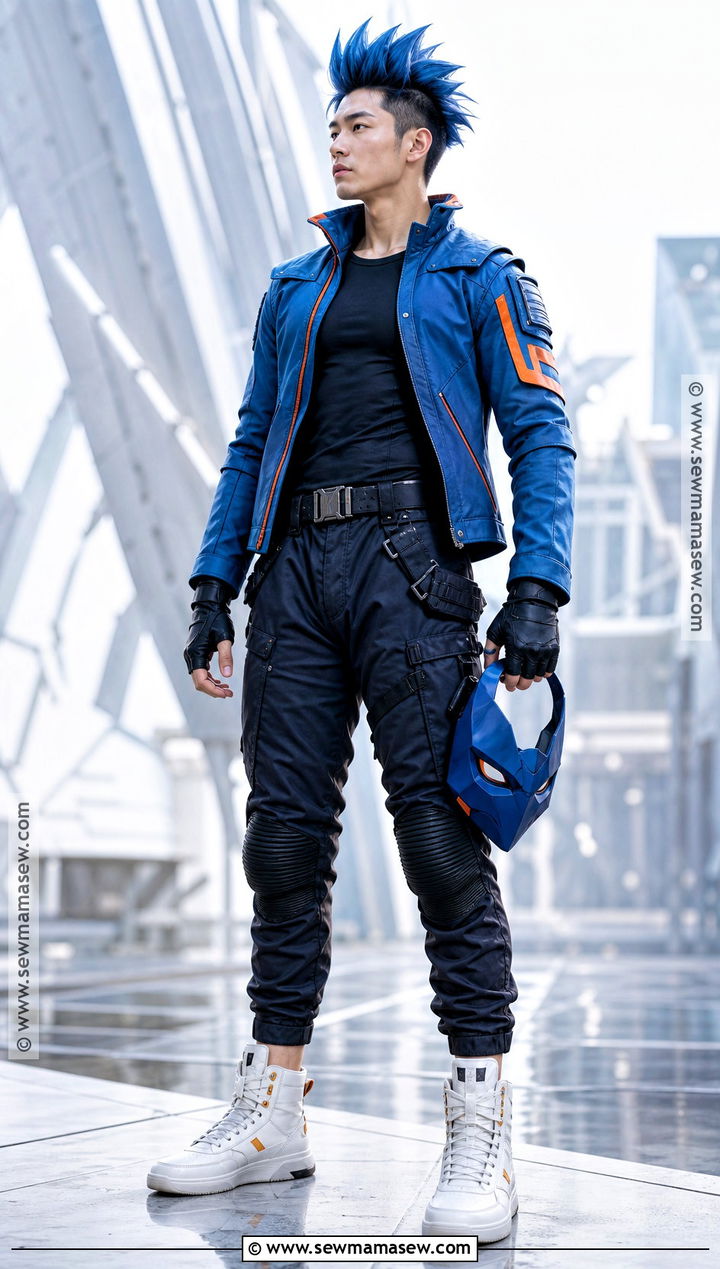 Yoru Cosplay With Spiky Blue Hair - 30 blue hair cosplay ideas