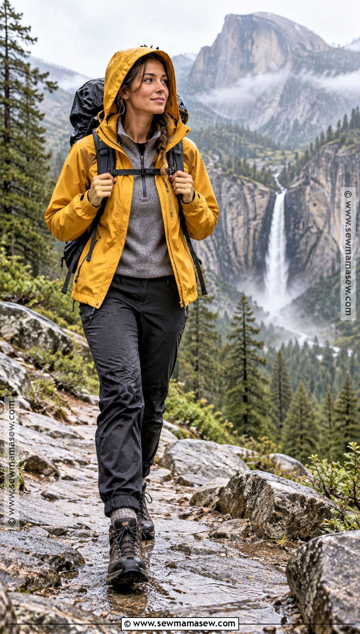 Yosemite Fall Rain Outfit With Waterproof Shell - 15 Yosemite Outfits Fall