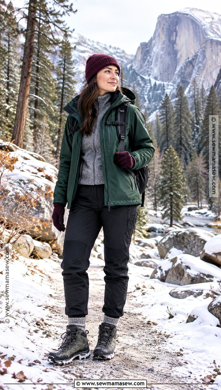Yosemite Late Fall Outfit With Parka And Insulated Pants - 15 Yosemite Outfits Fall