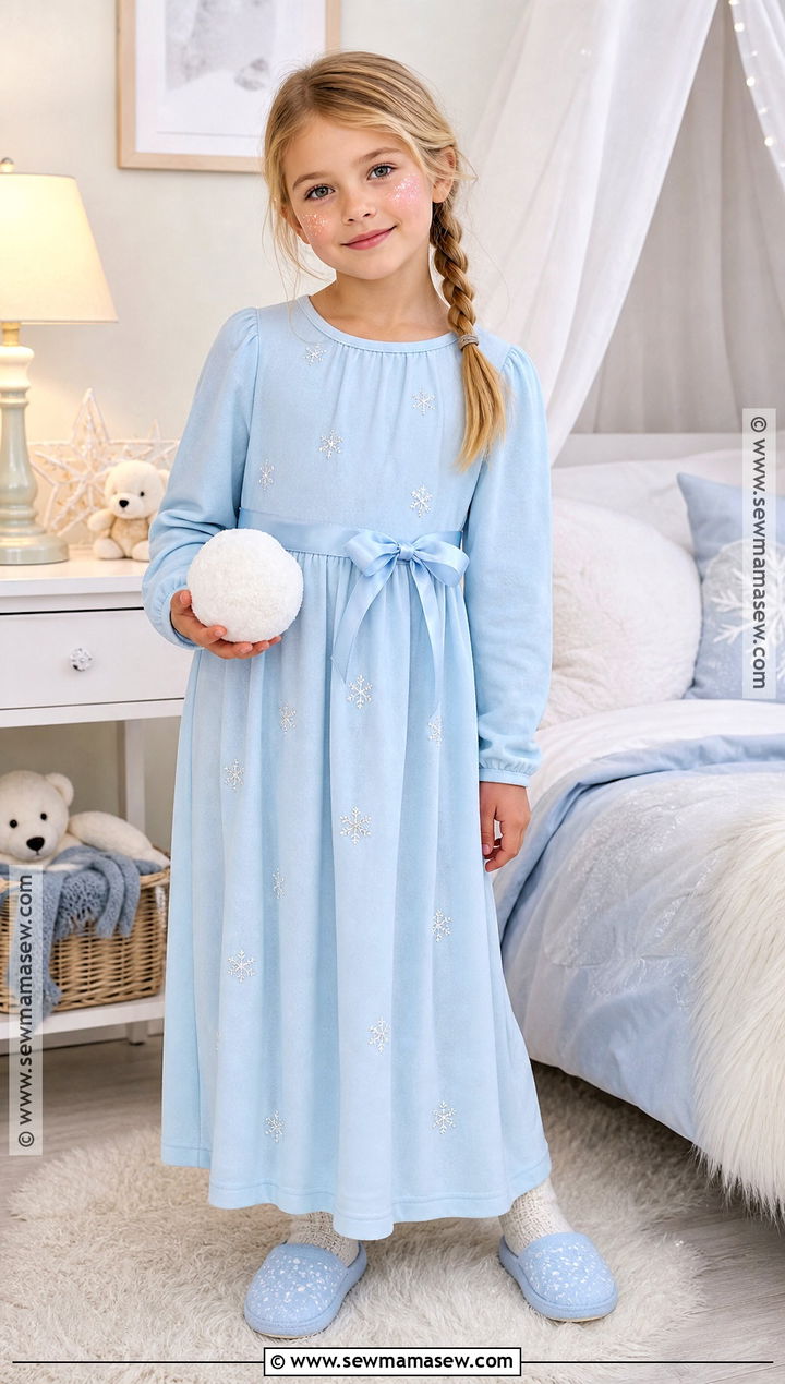Young Elsa Blue Nightgown Costume - 30 elsa frozen costume ideas
