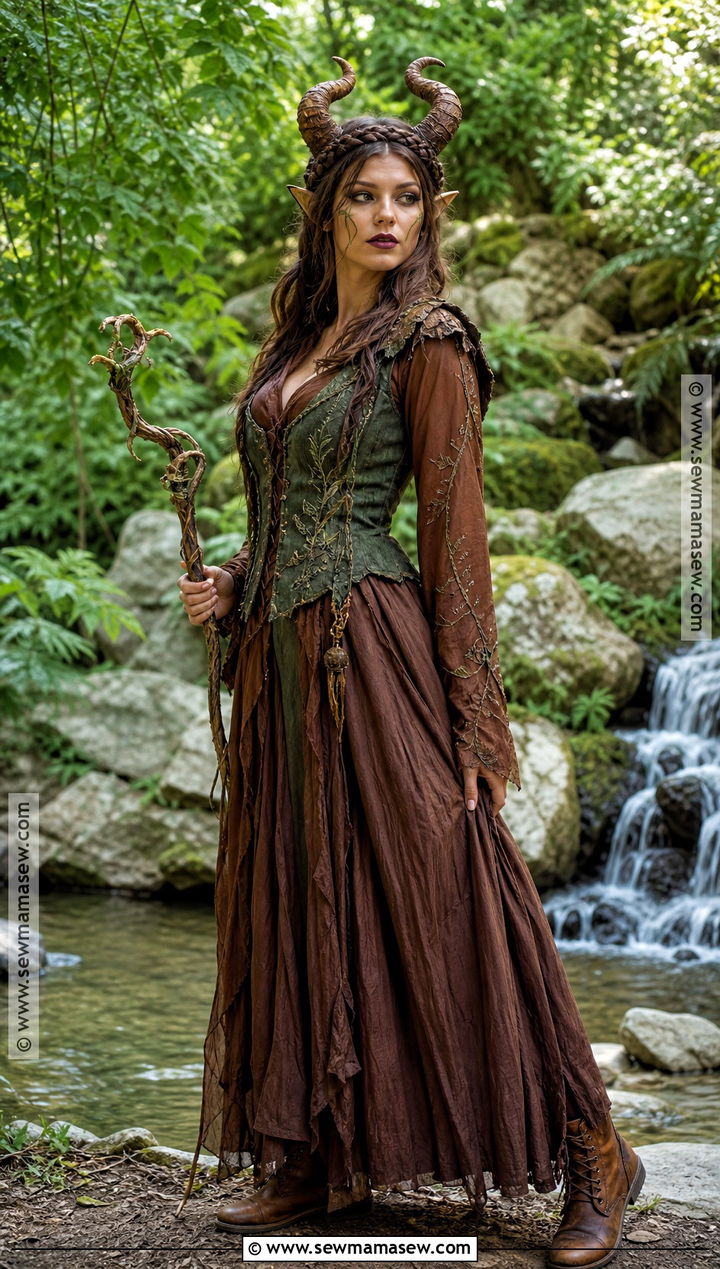 Young Maleficent Costume With Brown Dress - 50 maleficent costume ideas