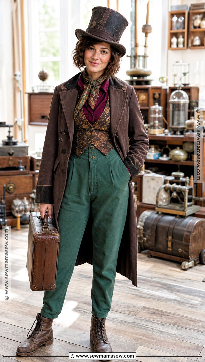 Young Willy Wonka Costume With Brown Tailcoat - 35 Willy Wonka Costume Ideas for Women
