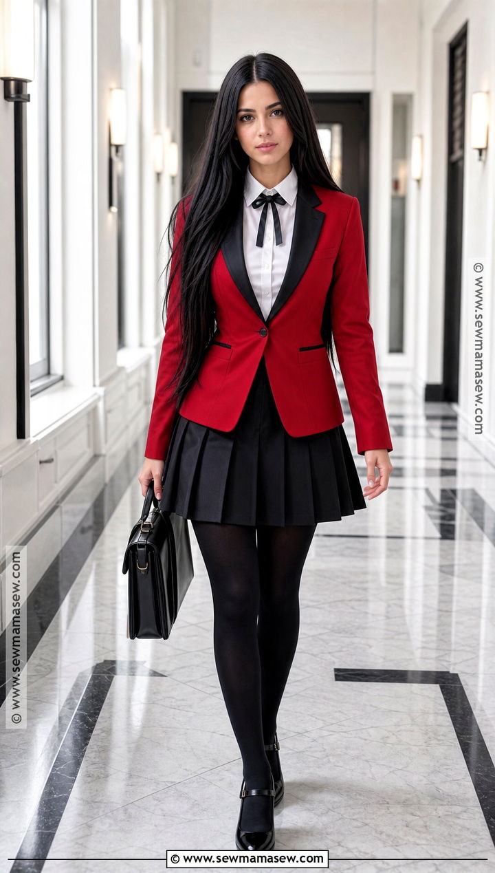 Yumeko Jabami Costume With Long Black Hair - 30 halloween costumes women black hair
