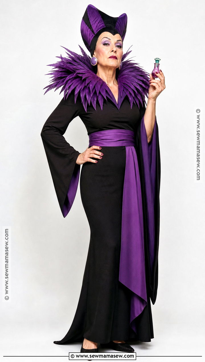 Yzma Costume With Purple Feather Collar - 30 Villain Costume Ideas