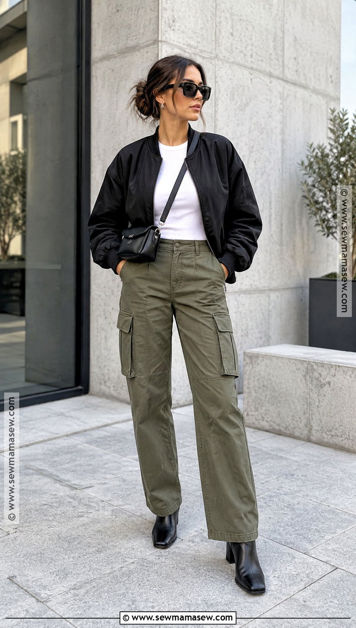 Zara Bomber Jacket And Cargo Pants Outfit - 15 zara outfit 2026 autumn ideas