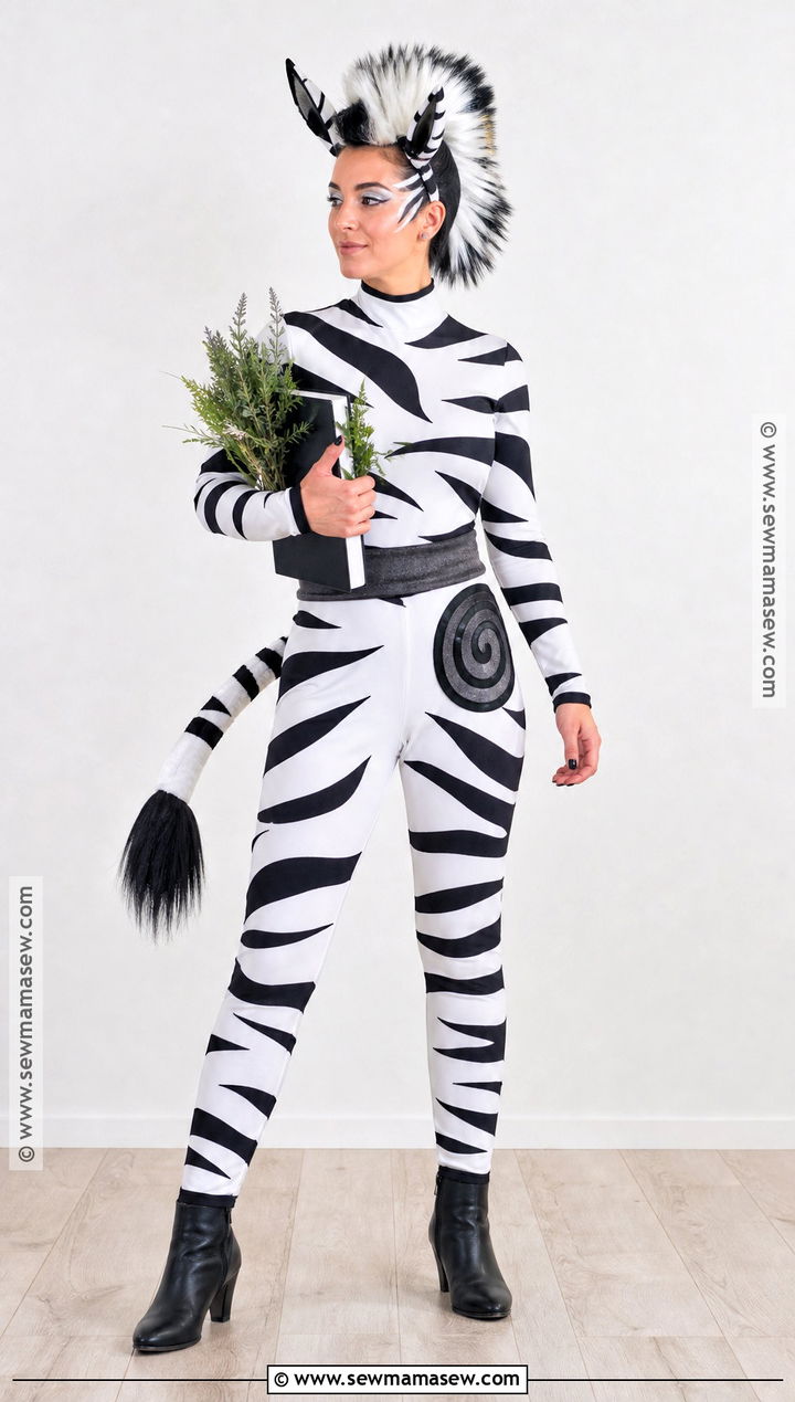 Zecora Costume With Black And White Striped Outfit - 30 mlp costume ideas