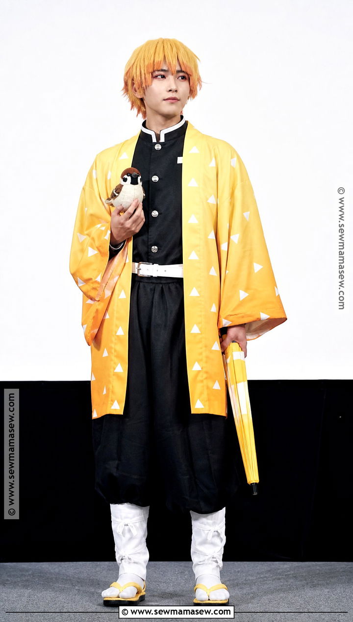 Zenitsu Agatsuma Cosplay With Yellow Haori - 40 anime cosplay outfits