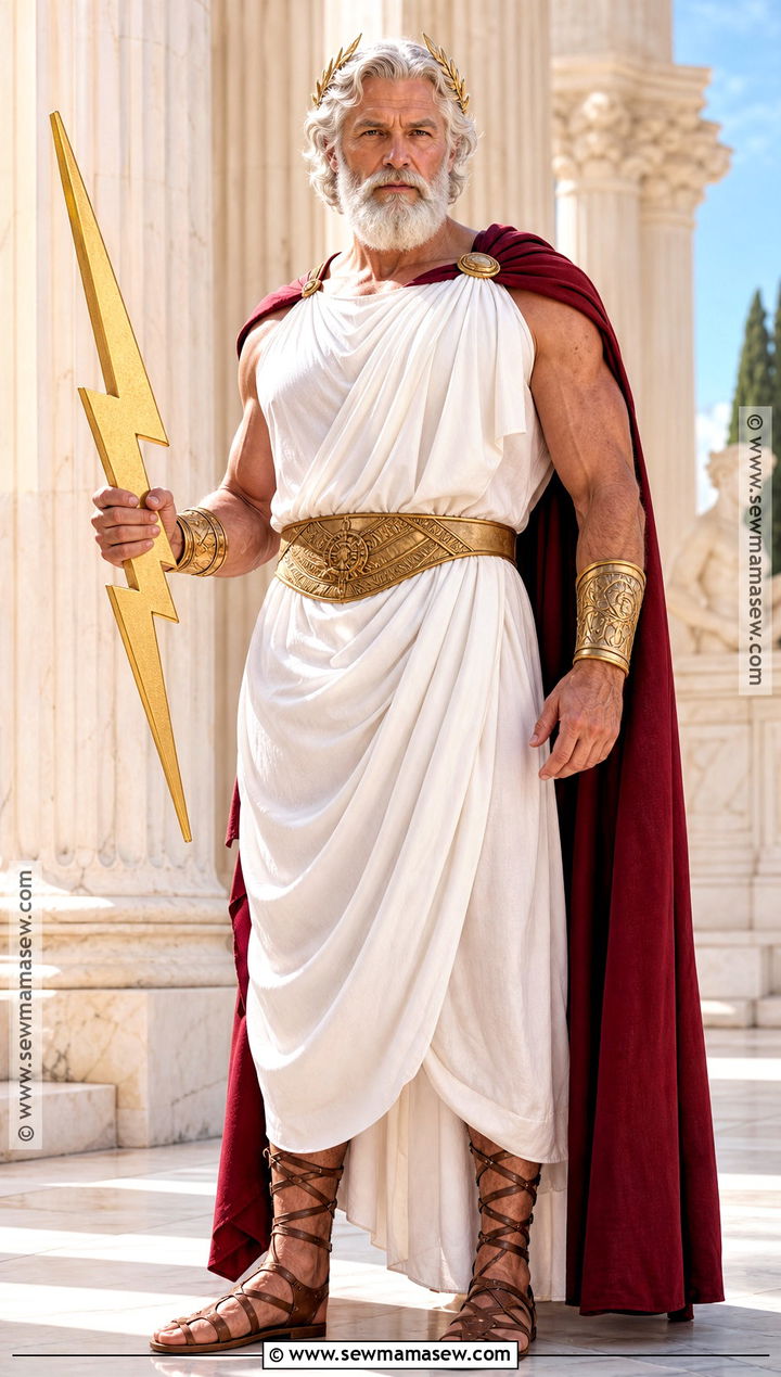 Zeus Greek God Costume With White Toga - 30 greek gods costume ideas