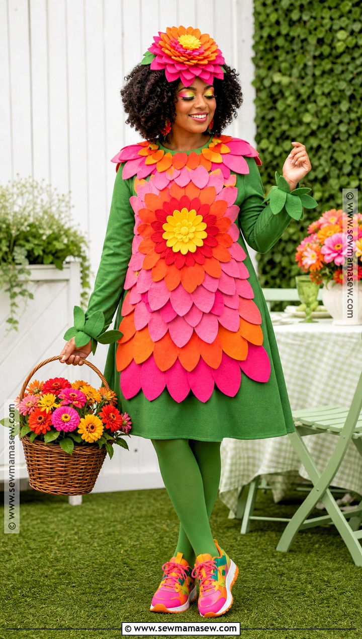 Zinnia Flower Costume - 40 Flower Costume Ideas