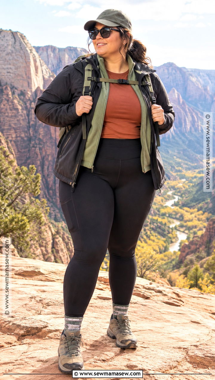 Zion Plus Size Fall Hiking Outfit - 15 zion national park outfit fall ideas