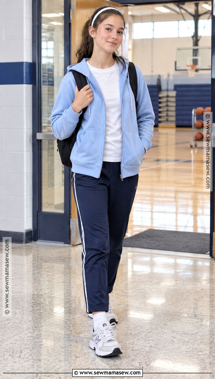 Zip Up Hoodie And Track Pants 8th Grade Outfit - 20 back to school outfits 8th grade for girls