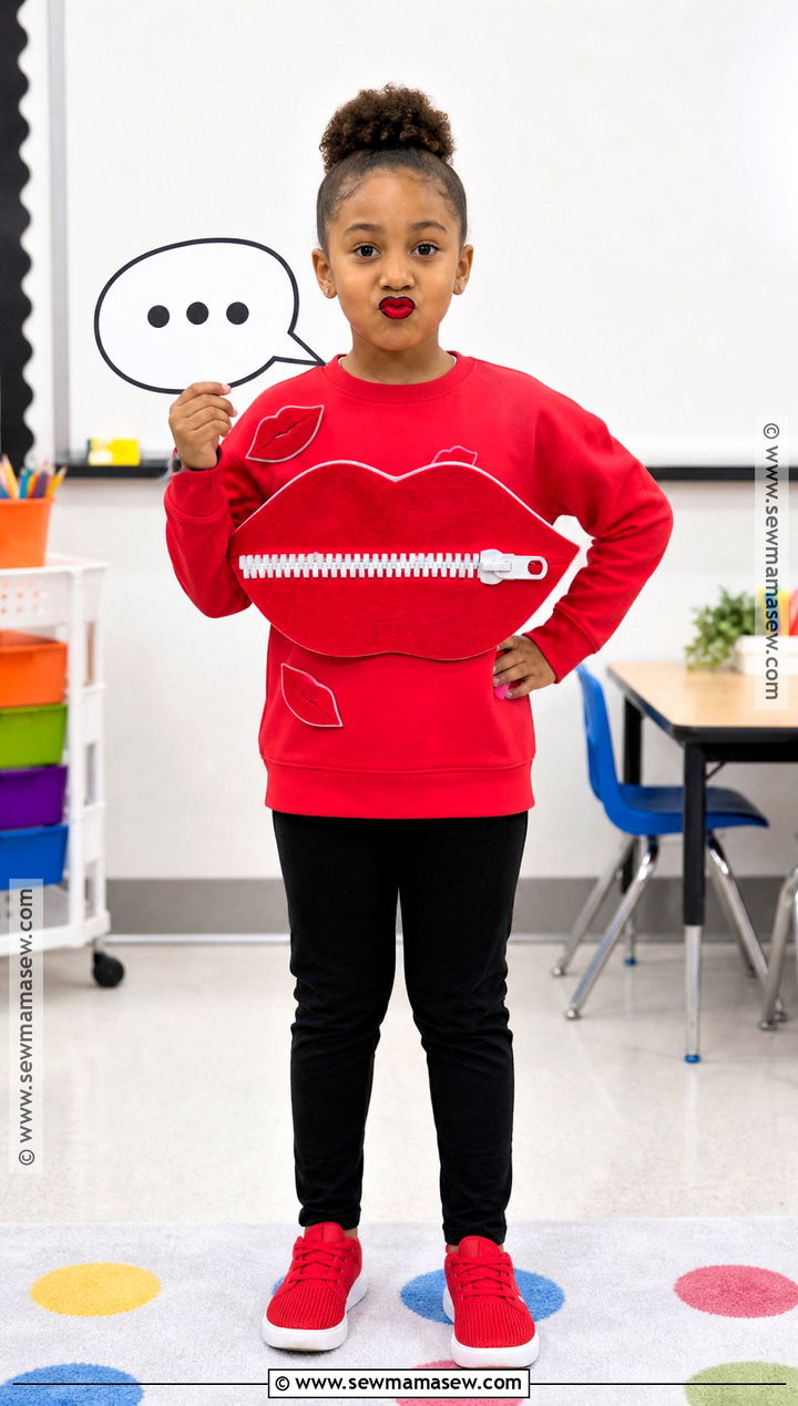 Zip Your Lip Idiom Costume - 30 Idiom Dress Up Day Ideas