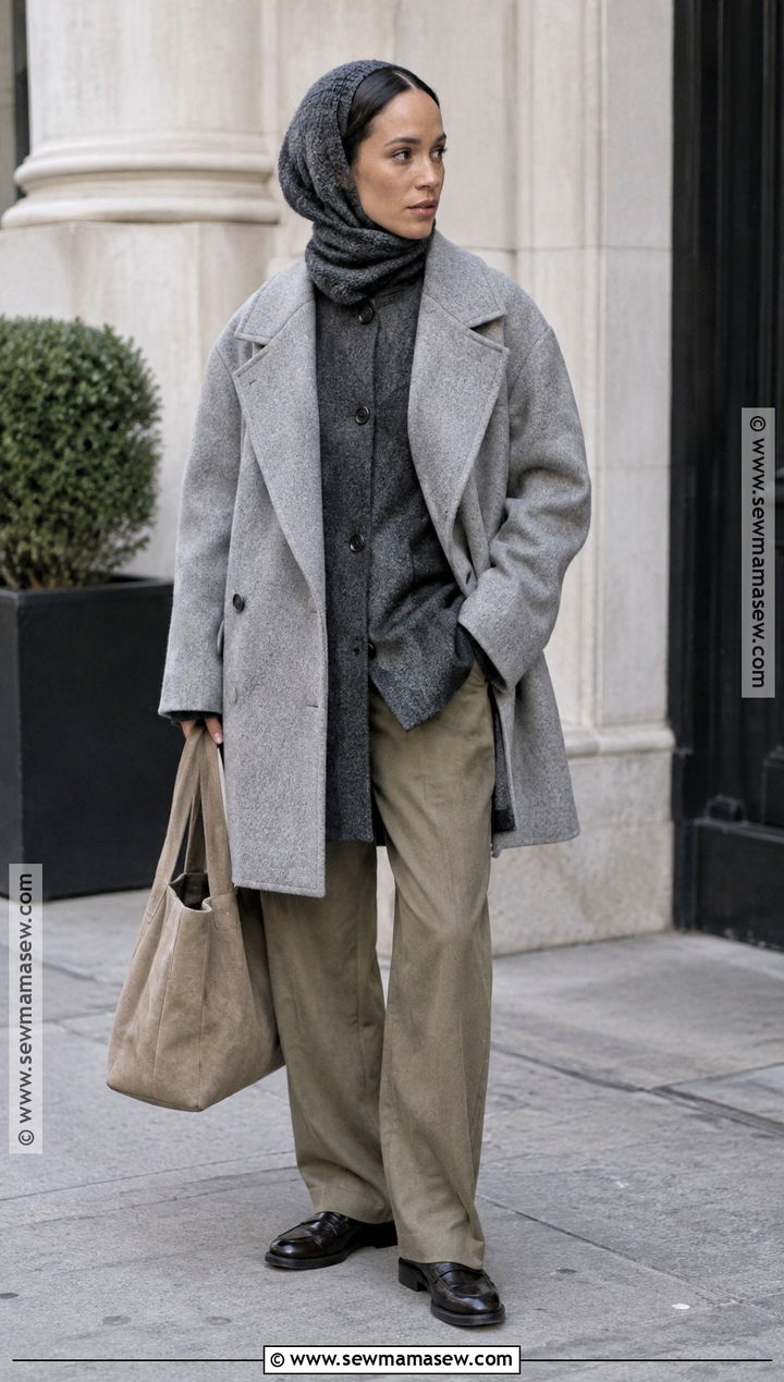 Zoe Kravitz Double Coat And Khaki Pants Outfit - 15 zoe kravitz fall style ideas