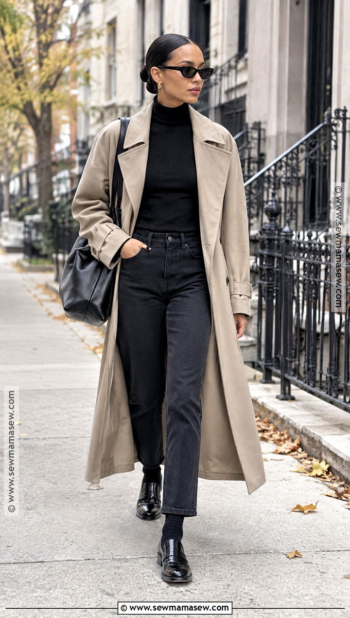 Zoe Kravitz Trench Coat And Black Jeans Outfit - 15 zoe kravitz fall style ideas