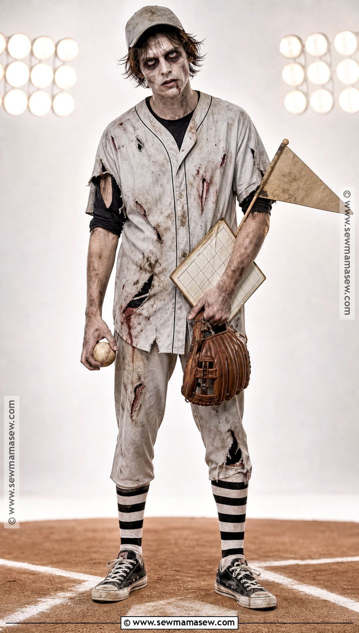 Zombie Baseball Player Costume - 50 zombie costume ideas