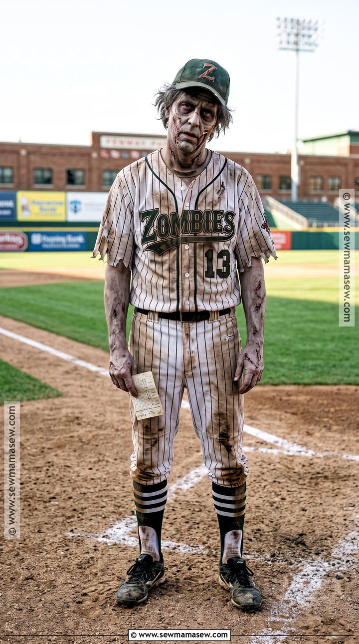 Zombie Baseball Player Costume - 35 zombie costume ideas