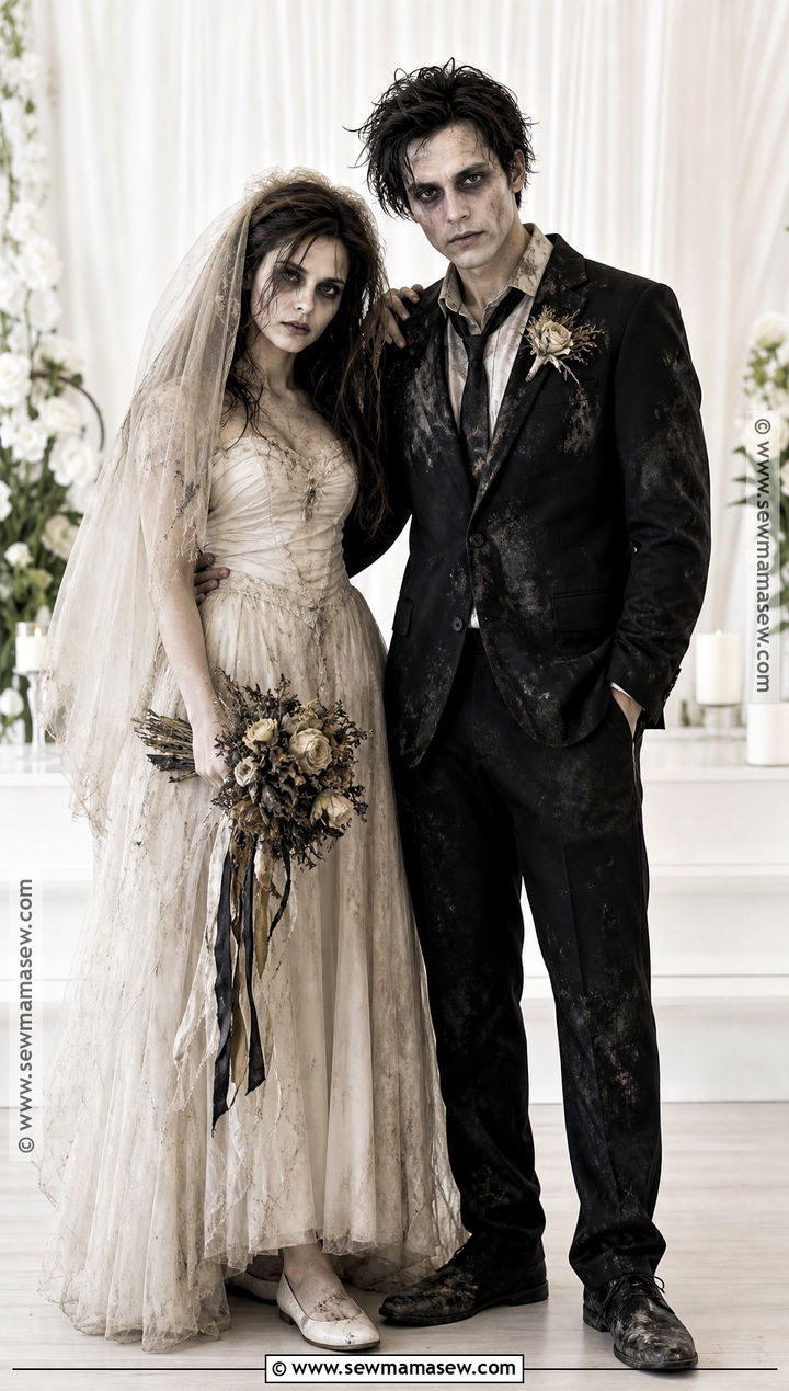 Zombie Bride And Groom Couple Costume - 50 zombie costume ideas