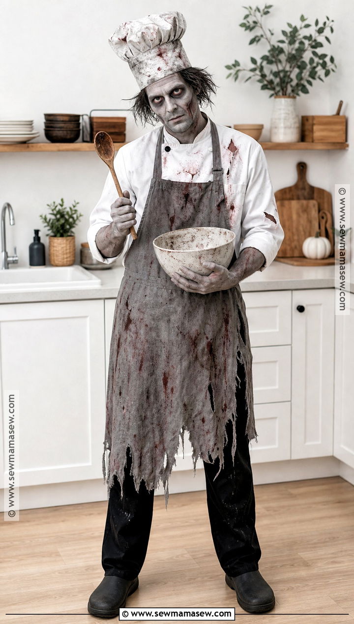 Zombie Chef Outfit With Apron And Hat - 30 Zombie Outfits
