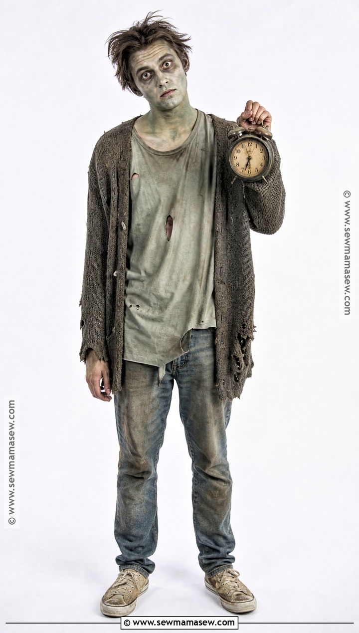 Zombie Costume With Old Clothes - 40 halloween costumes last minute