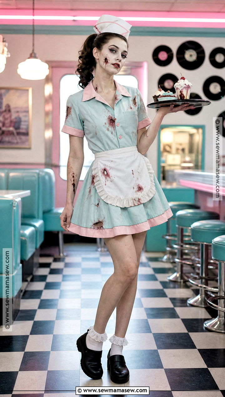Zombie Diner Server Costume - 35 zombie costume ideas
