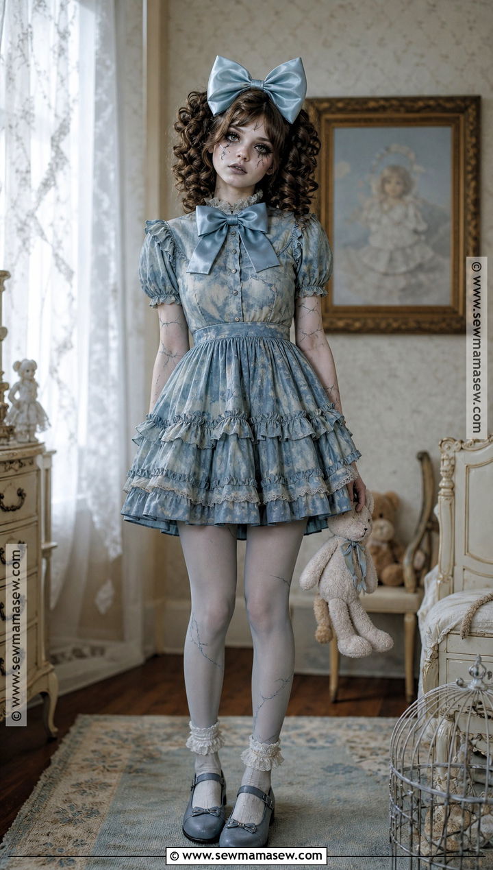 Zombie Doll Outfit With Ruffled Dress - 30 Zombie Outfits