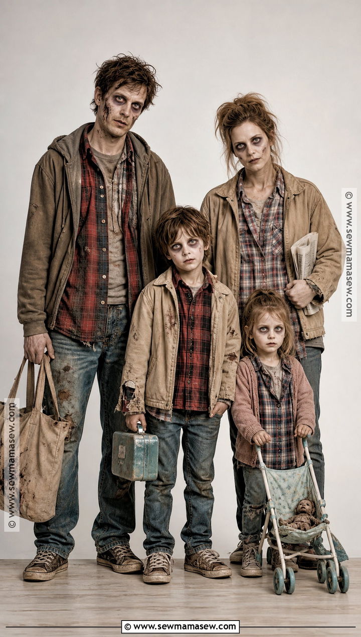 Zombie Family Costume - 50 zombie costume ideas