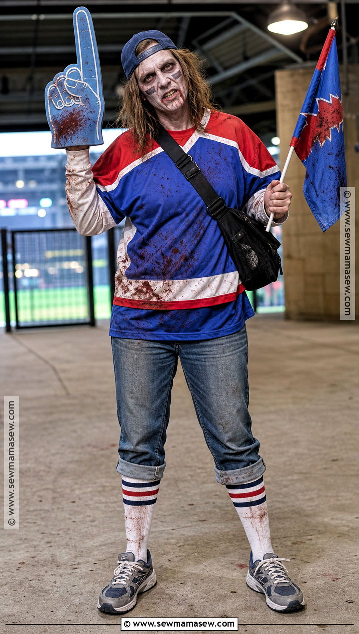 Zombie Football Fan Outfit With Team Jersey - 30 Zombie Outfits