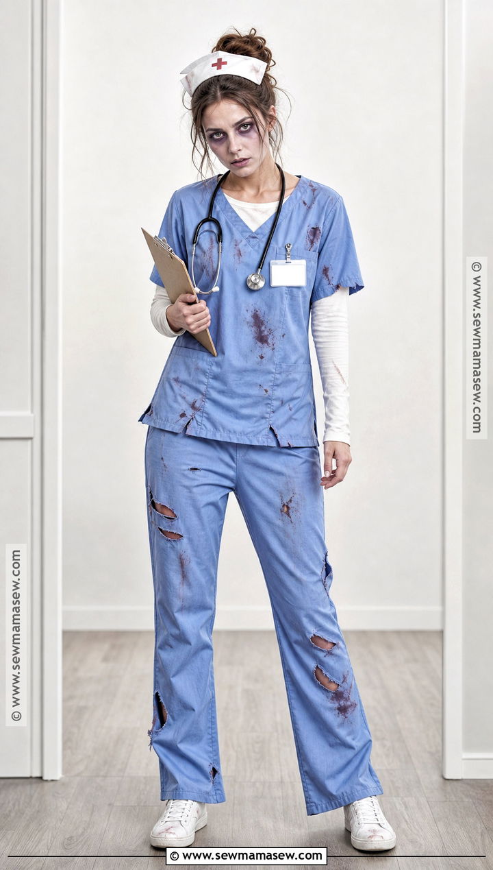 Zombie Nurse Costume With Scrubs - 50 zombie costume ideas