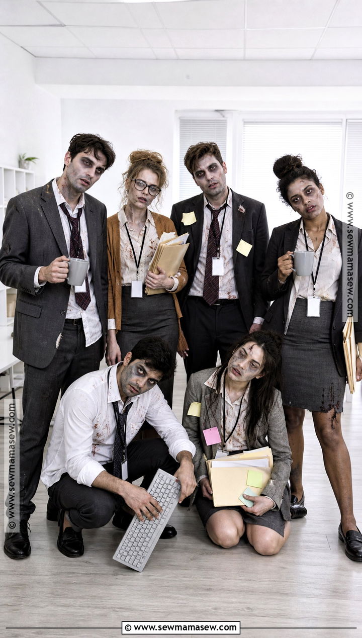 Zombie Office Staff Group Costume - 50 zombie costume ideas
