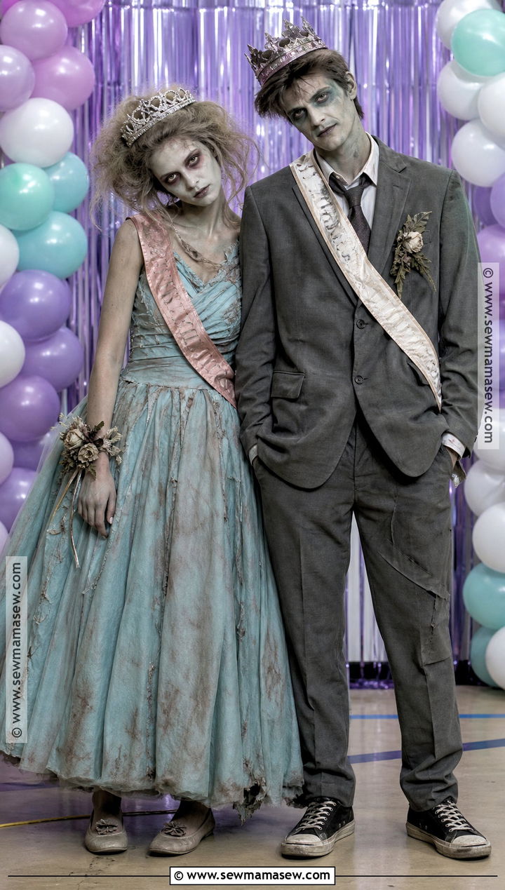 Zombie Prom Couple Costume - 30 scary couple costumes