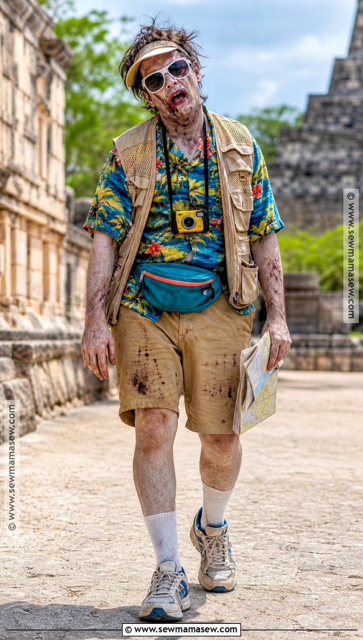 Zombie Tourist Outfit With Camera And Map - 30 Zombie Outfits