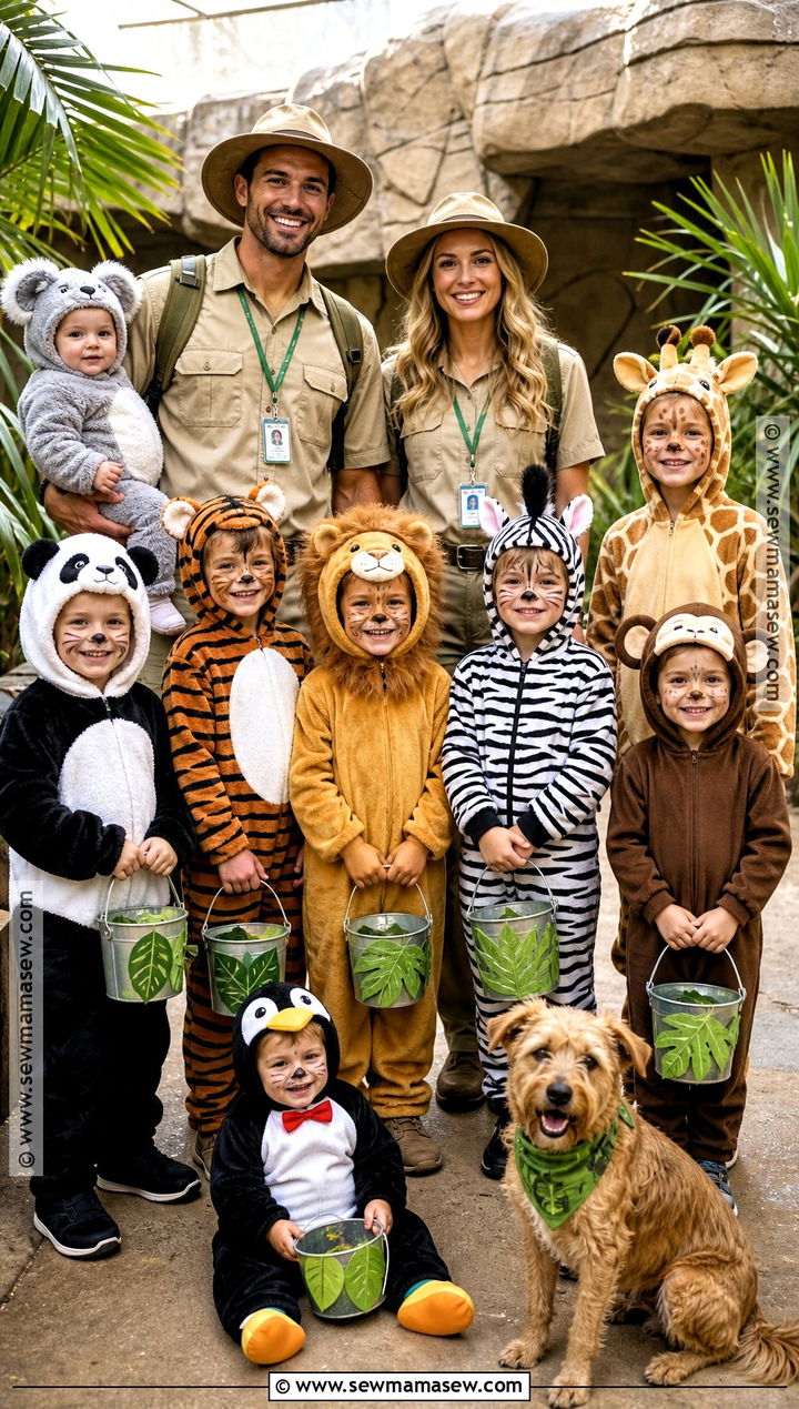 Zookeeper And Animal Family Costume - 45 family costumes