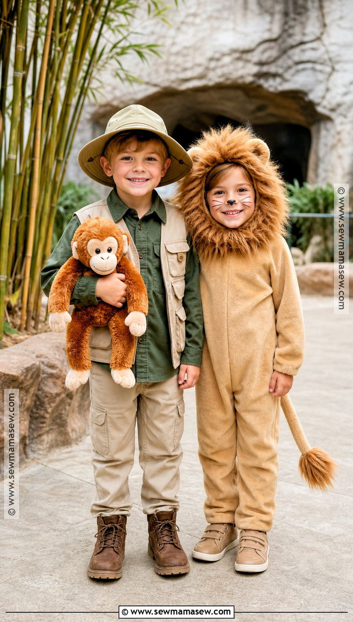 Zookeeper And Lion Sibling Costume - 30 sibling halloween costumes boy and for girls